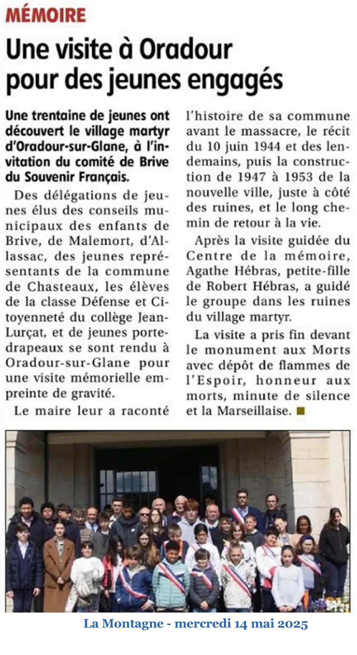 Oradour 20250514_La_Montagne